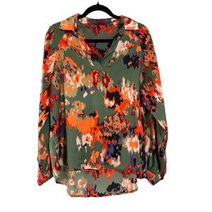 Green Abstract Blouse